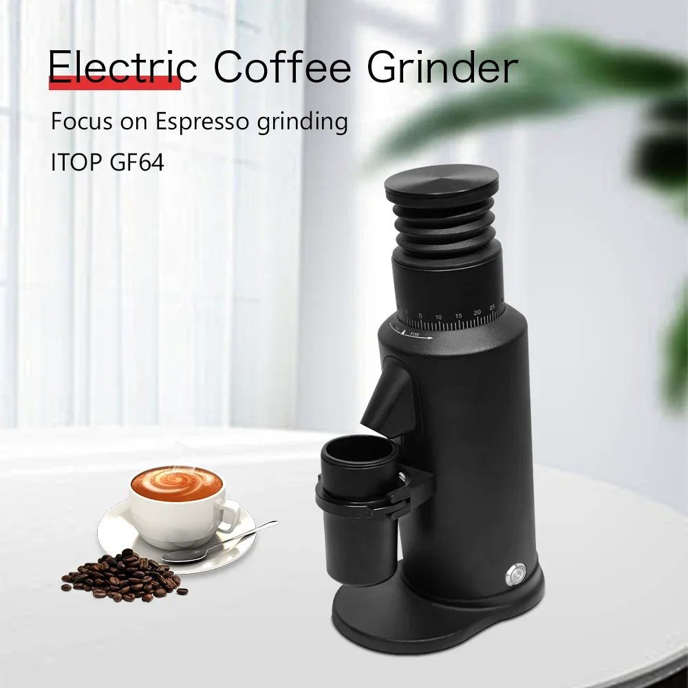 

ITOP GF64 Espresso Coffee Grinder Electric Quantitative Grinder 64mm Italmill Stainless Steel Burr Coffee Bean Grinder Machine