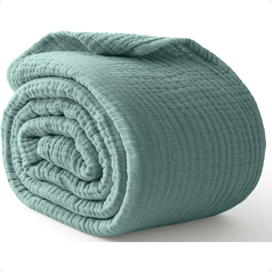 

100 Cotton Muslin Blanket Large 50 x 70 6 Layers Breathable and Lightweight Cotton Throw Blanket for Bed and Couch Soft Quilt B