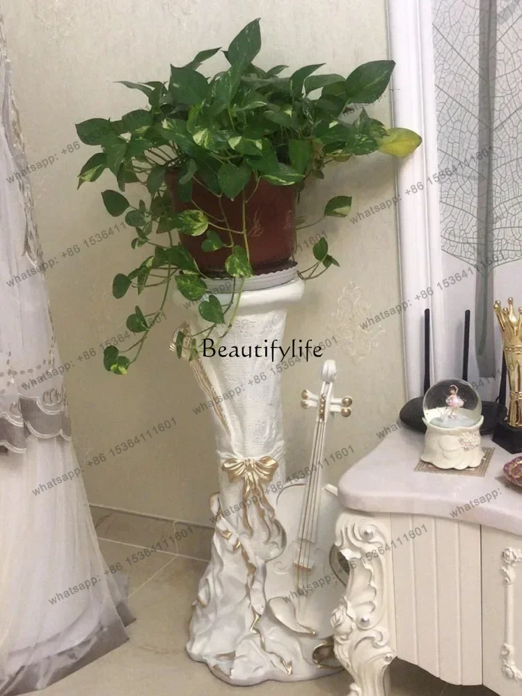 xx4 Living room European flower pot rack Roman column pastoral American dill storage balcony telephone rack