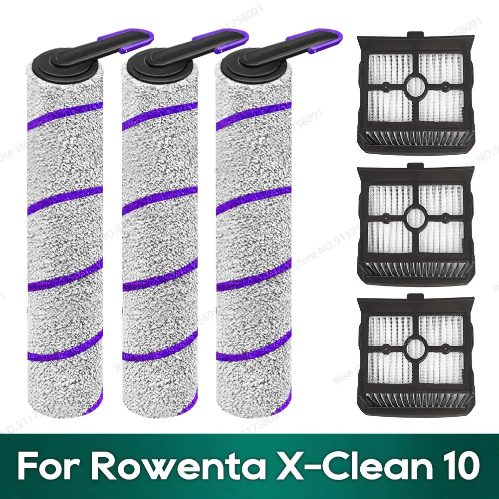 Совместимость с Rowenta X-Clean 10, Tefal X-Clean 10, аксессуары для вакуумной швабры, роликовая щетка, запасные части для фильтра Hepa