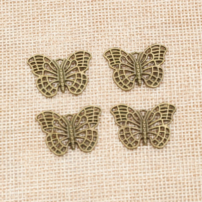 

10 шт. 26x18 мм античная бронзовая подвеска-бабочка ручной работы аксессуары для самостоятельного изготовления