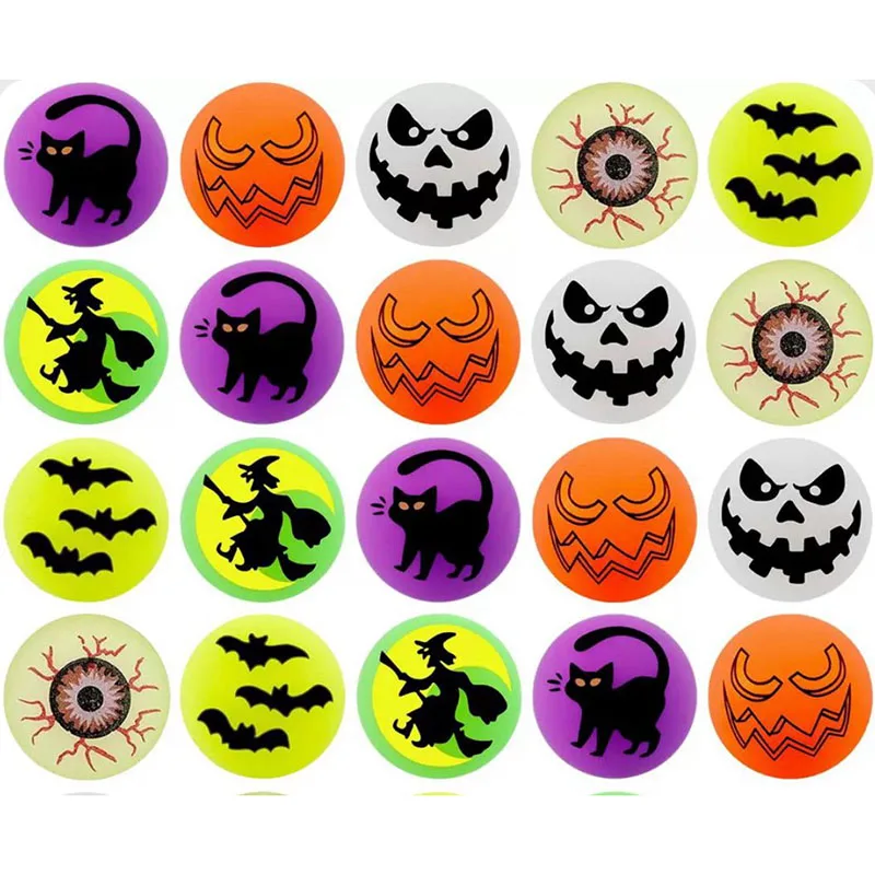 Halloween Glow-in-the-Dark Bouncing Ball Kinder Spielzeug Party Aktivitäten Geschenke Großhandel Halloween-Szene Dekoration Requisiten Geschenke