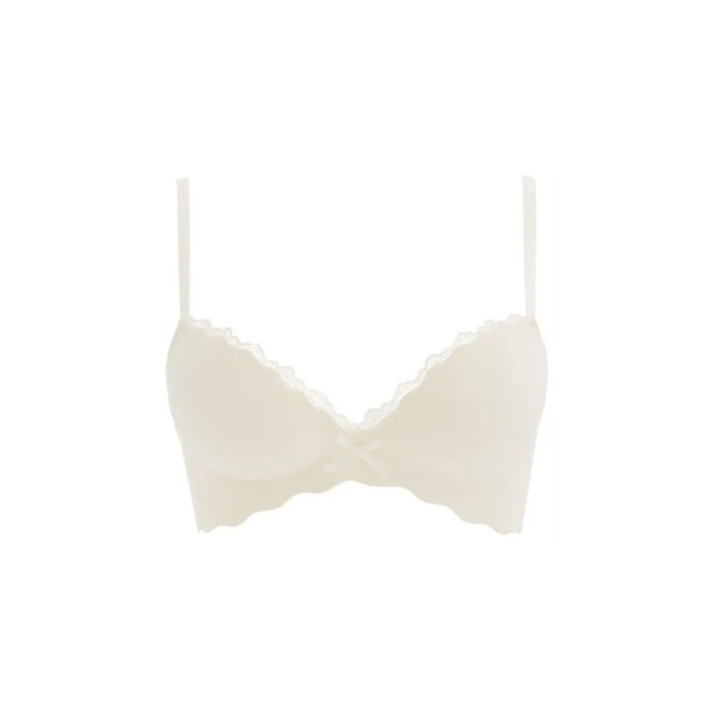 

Comfortable Push Up Wireless Deep V Bra Anti-sagging Shockproof Lace Bowknot Bra Adjustable Lingerie Women Underwear Girls