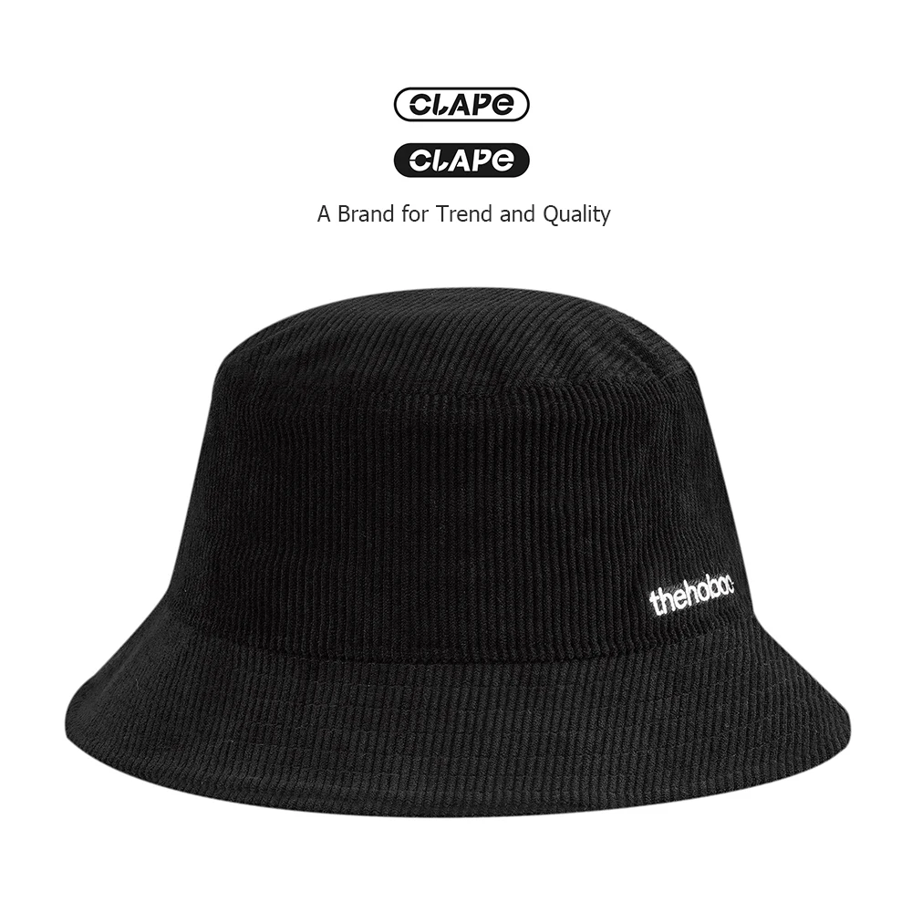 

Clape New Autumn Winter Retro Corduroy Bucket Hat Streetwear Embroidered Fisherman Hats UV Protection Outdoor Beach Sun Hat