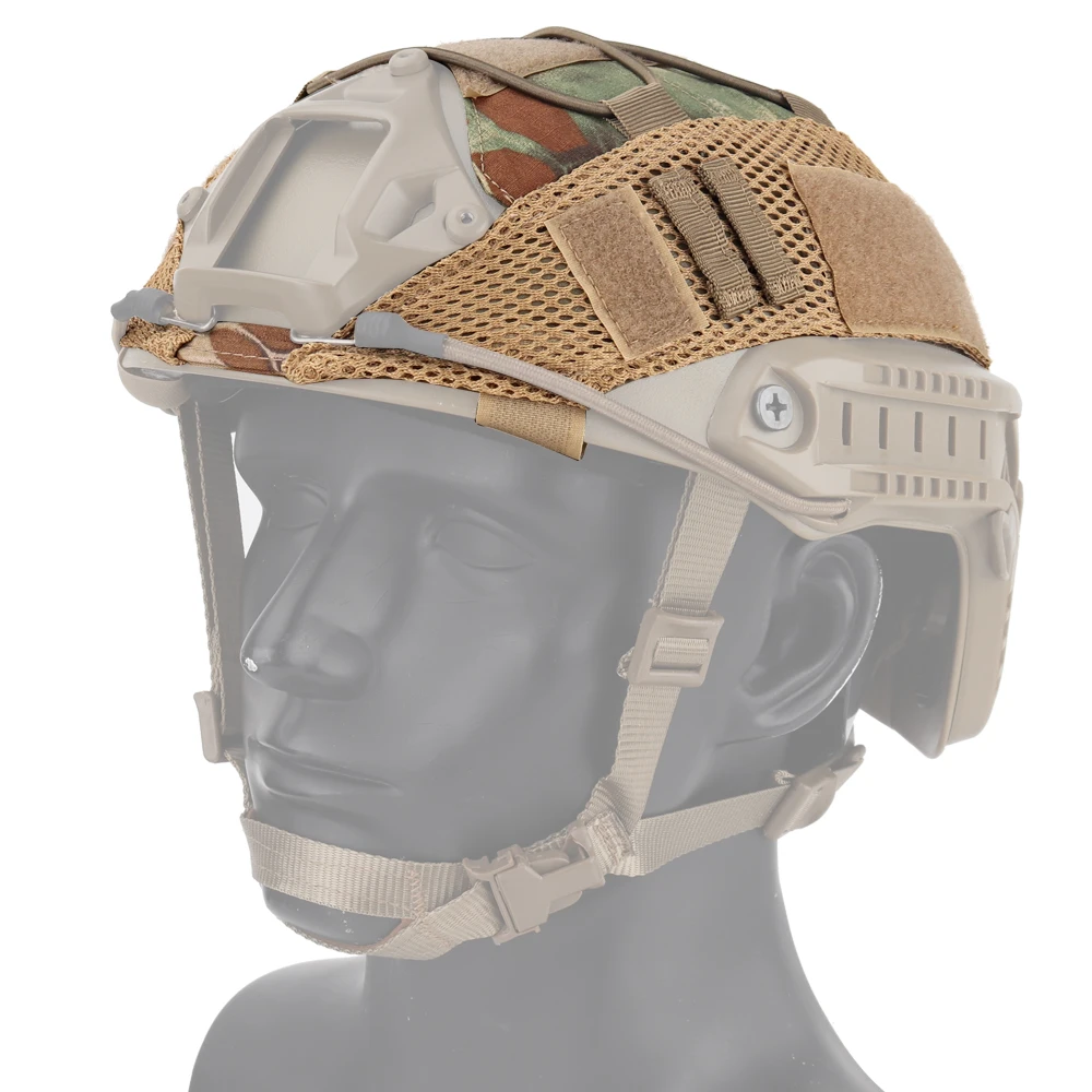 Camuflagem capa capacete tático para rápido mh pj bj, airsoft, paintball, tecido