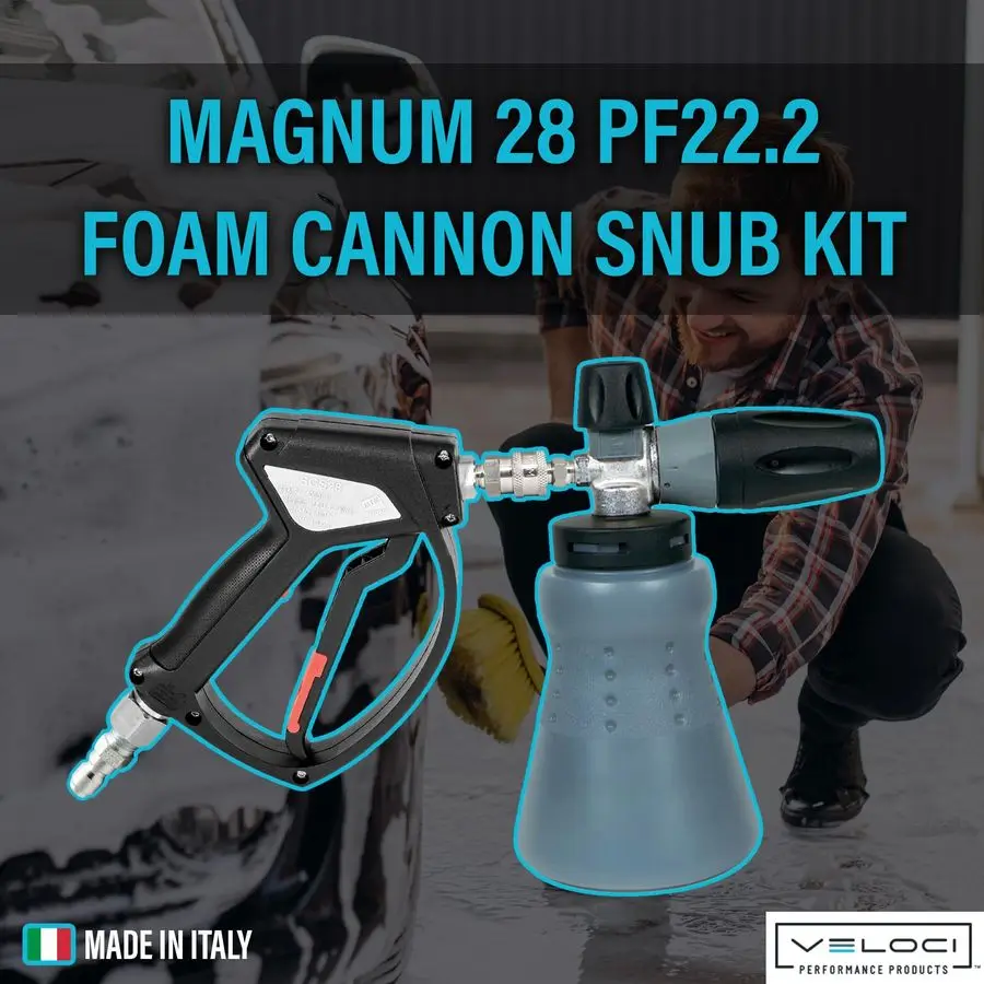 مدفع إسفنجي PF22 واسع الفم ومجموعة مسدس الزناد SGS28 لغسالة الضغط