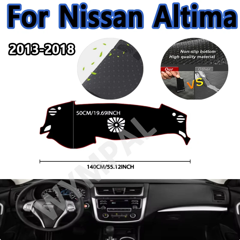 

Car Dashmat For Nissan Altima 2013-2018 Car Dashboard Cover Avoid Light Pad Instrument Platform Cover Mat Carpet Accessories