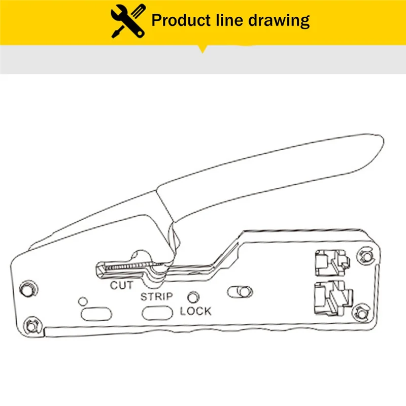 RJ45 Pass Through Crimp Tool For Cat5 Cat6 Modular Connector Ethernet Crimp Tool 8P 6P Pass Through Ethernet Crimper-AAAE