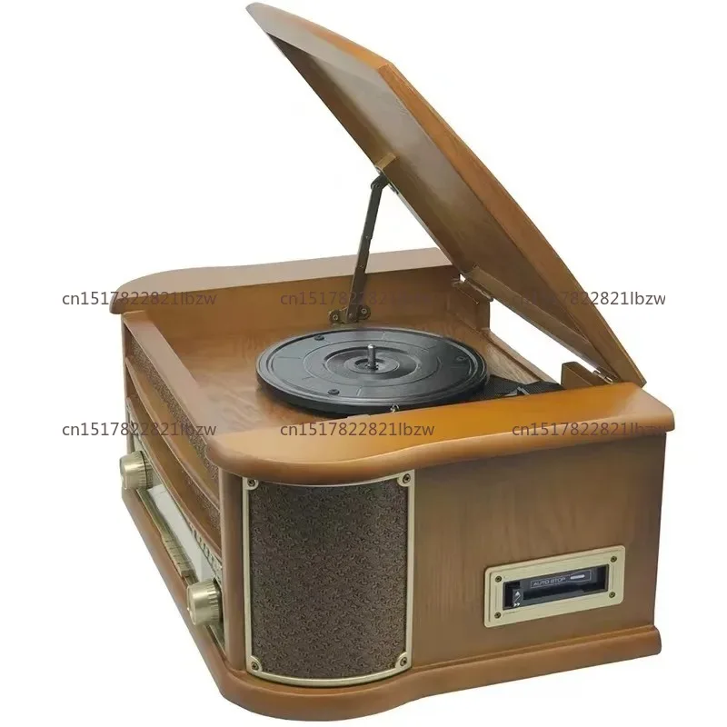 Multifunction Vintage Gramophone CD Player Vinyl Record Player Radio Bluetooth Speaker