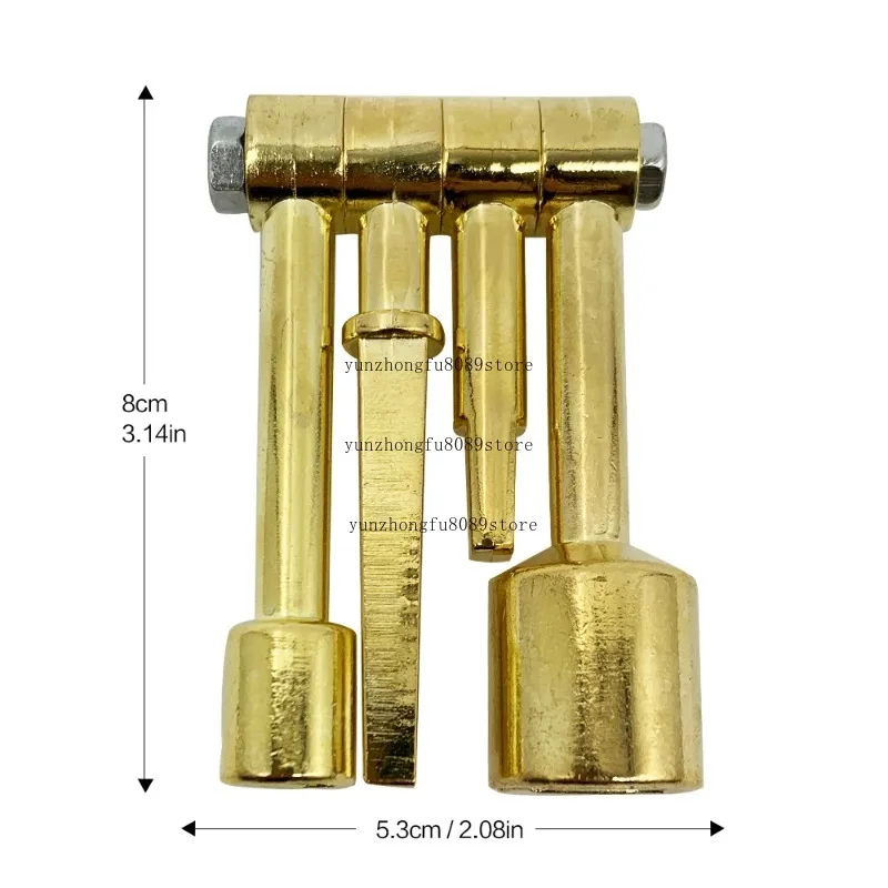 4 In 1 Folded Elevator Key Universal Control Cabinet & Train Door Key For Elevator and Railway Equipment Maintenance