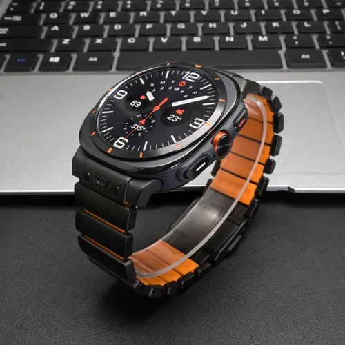 Imagen 2 del producto Correa de titanio de lujo para Samsung Galaxy Watch Ultra 2025 Ultra2, correa de goma para negocios GALAXY WATCH ULTRA 47mm 2024