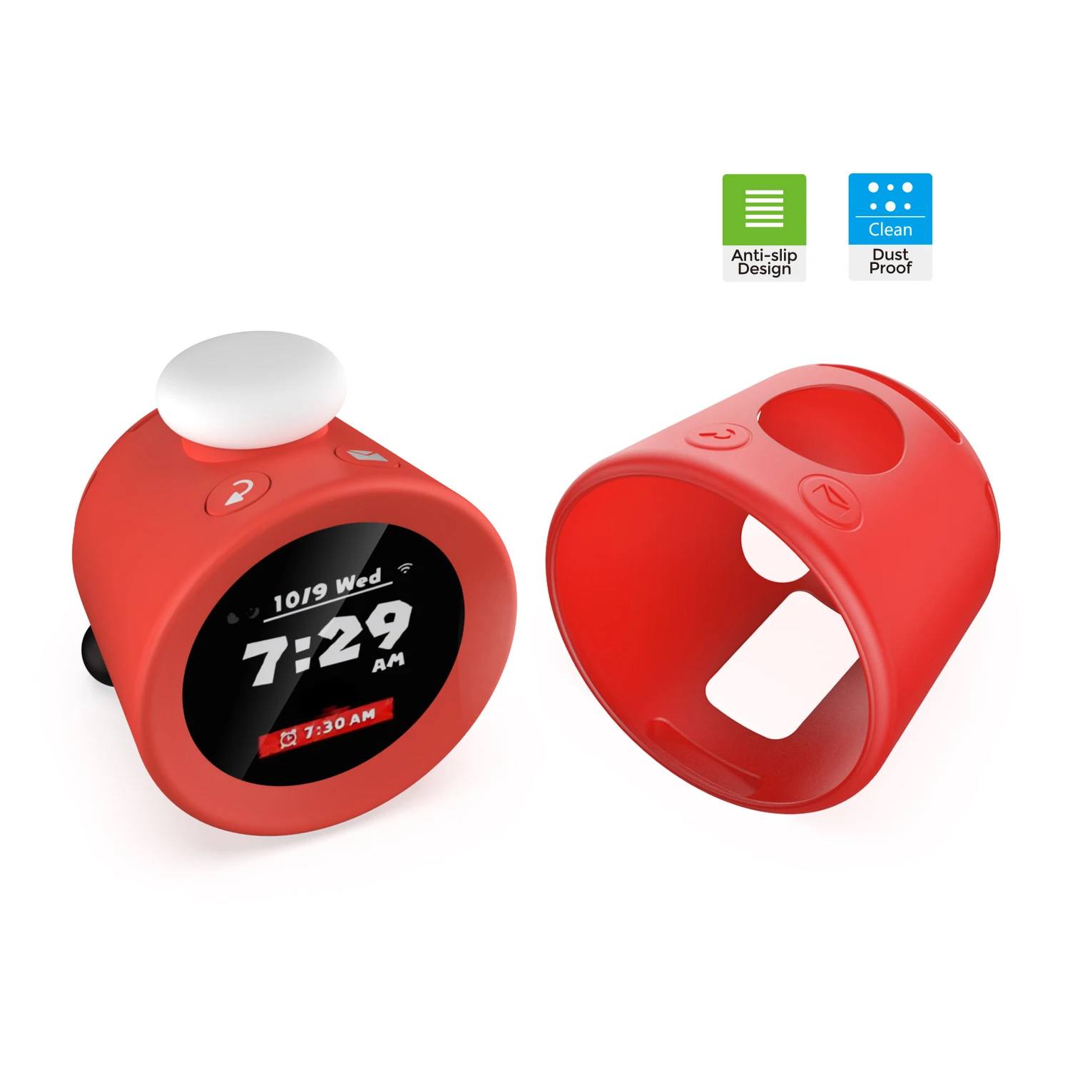 DOBE Silicone Case TNS-31101 for Switch,Clock-Soft Protective Cover,Full Body Dustproof&Shockproof,Custom Fit for Alarm Clock - view 6