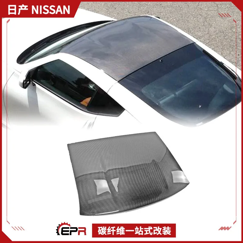 

Applicable to Nissan 370Z Demon Z34 dry carbon fiber modified parts, the original OE roof is non-destructive and installed with