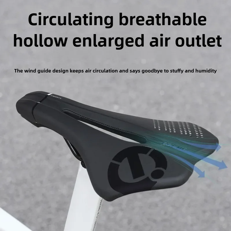 

ESLNF Hollow Breathable Bike Saddle - Shockproof PU Leather Cushion, UltraLight and Non-Slip Design for MTB and Road Bikes