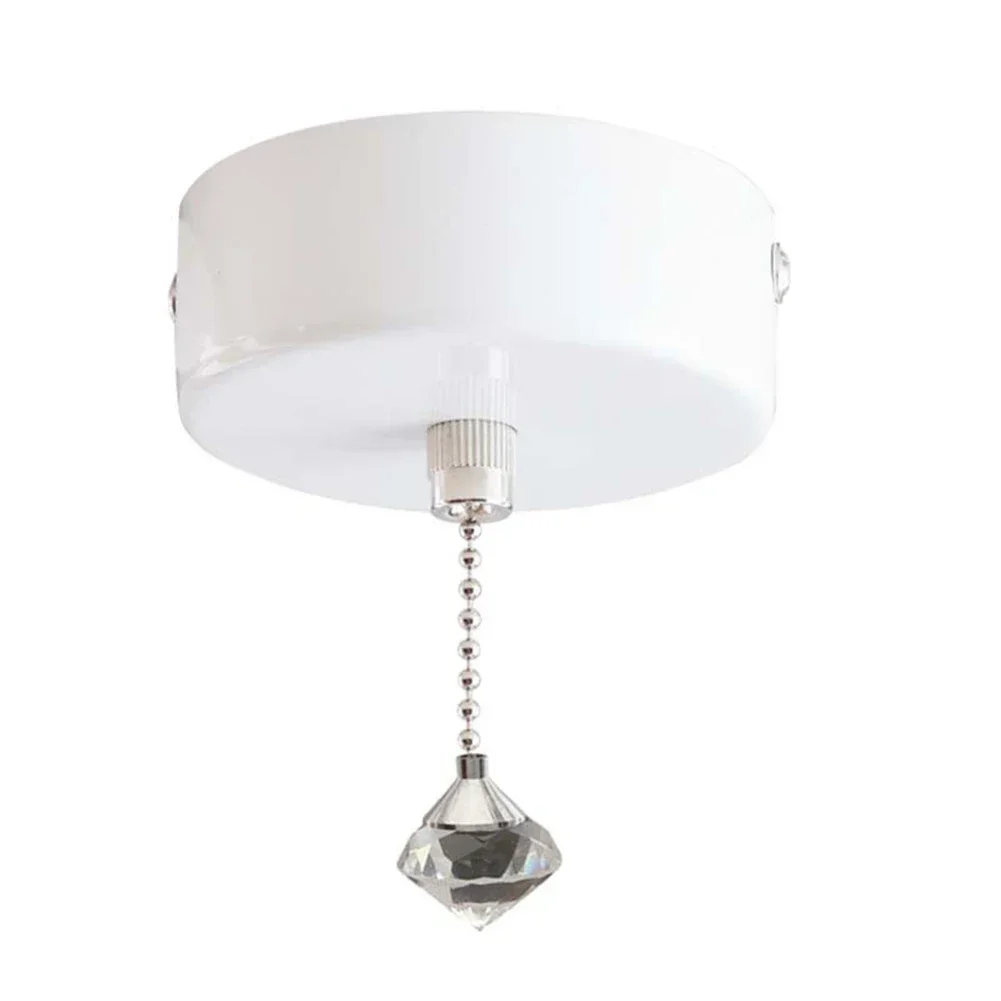 Ceiling Mounted Pull Cord Switch with Antique Brass Chain Kit for Bathroom and Fan Lighting Control Compact and