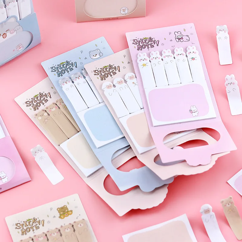 120 แผ่นแท็บดัชนี Self Adhesive Page Markers Kawaii การ์ตูน Sticky Notes จําแนกไฟล์ธงป้ายกระดาษสติกเกอร์วางแผน