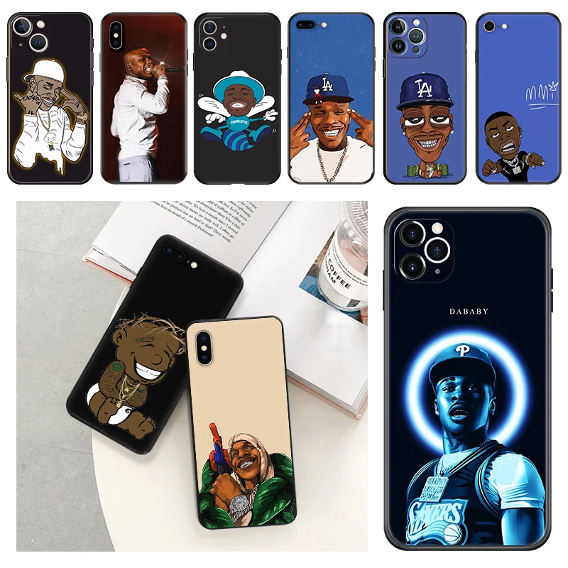 Phone Case For iphone 16Plus XR XSMax 15 14 13 12 11 16 Pro Max Mini 7 8Plus 15Pro DaBaby Baby Jesus Black Soft Protective Cover