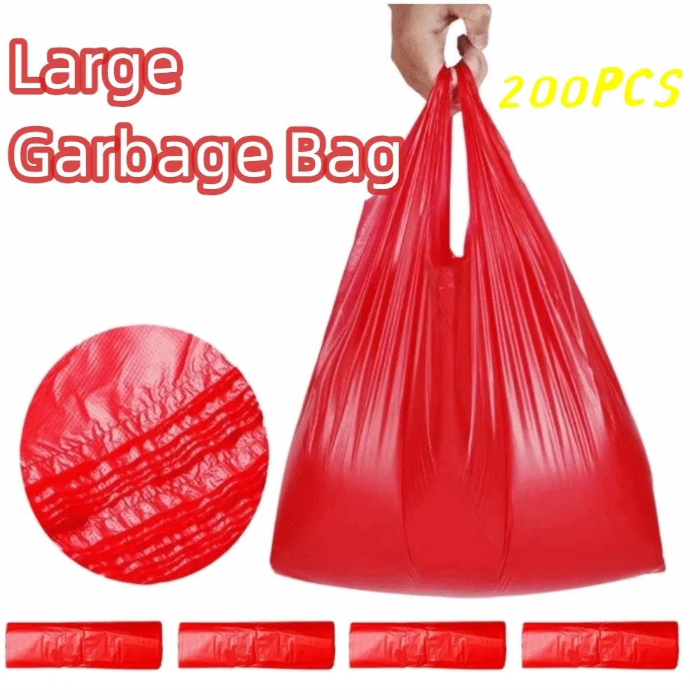 

200pcs Thickened Heavy Duty Trash Bags 50*32cm Plastic Plastic Garbage Bags Durable Leak Proof Garbage Storage Bag Kitchen Us