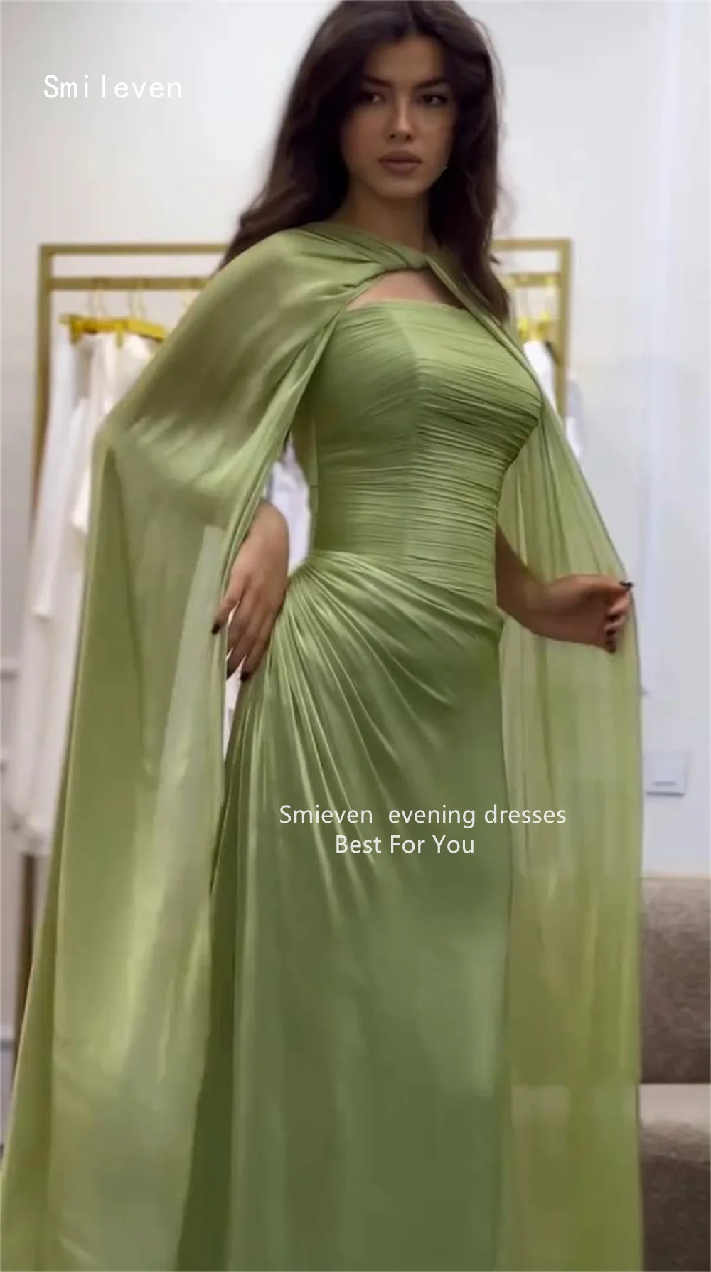 Smileven فستان حورية البحر الأخضر الفاخر للحفلات الراقصة أنيق بدون حمالات فساتين سهرة الخصر Cinching مناسبة رسمية فستان مخصص 2026 #4