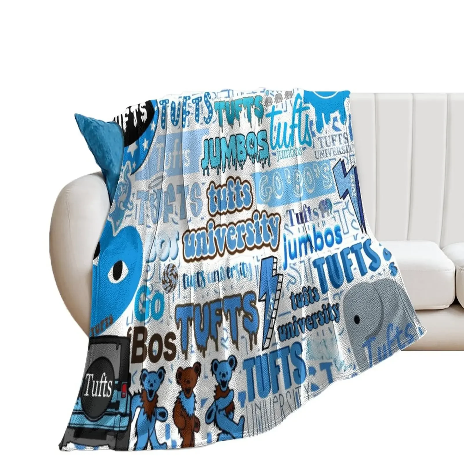 

tufts design collage Throw Blanket Thin Sleeping Bag Blankets For Sofas Hairys Blankets