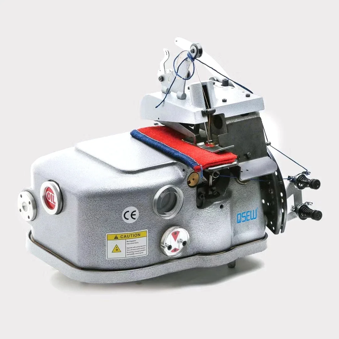 QS-2502H two thread Carpet overlock industrial hand push edging sewing machine with rolled edge