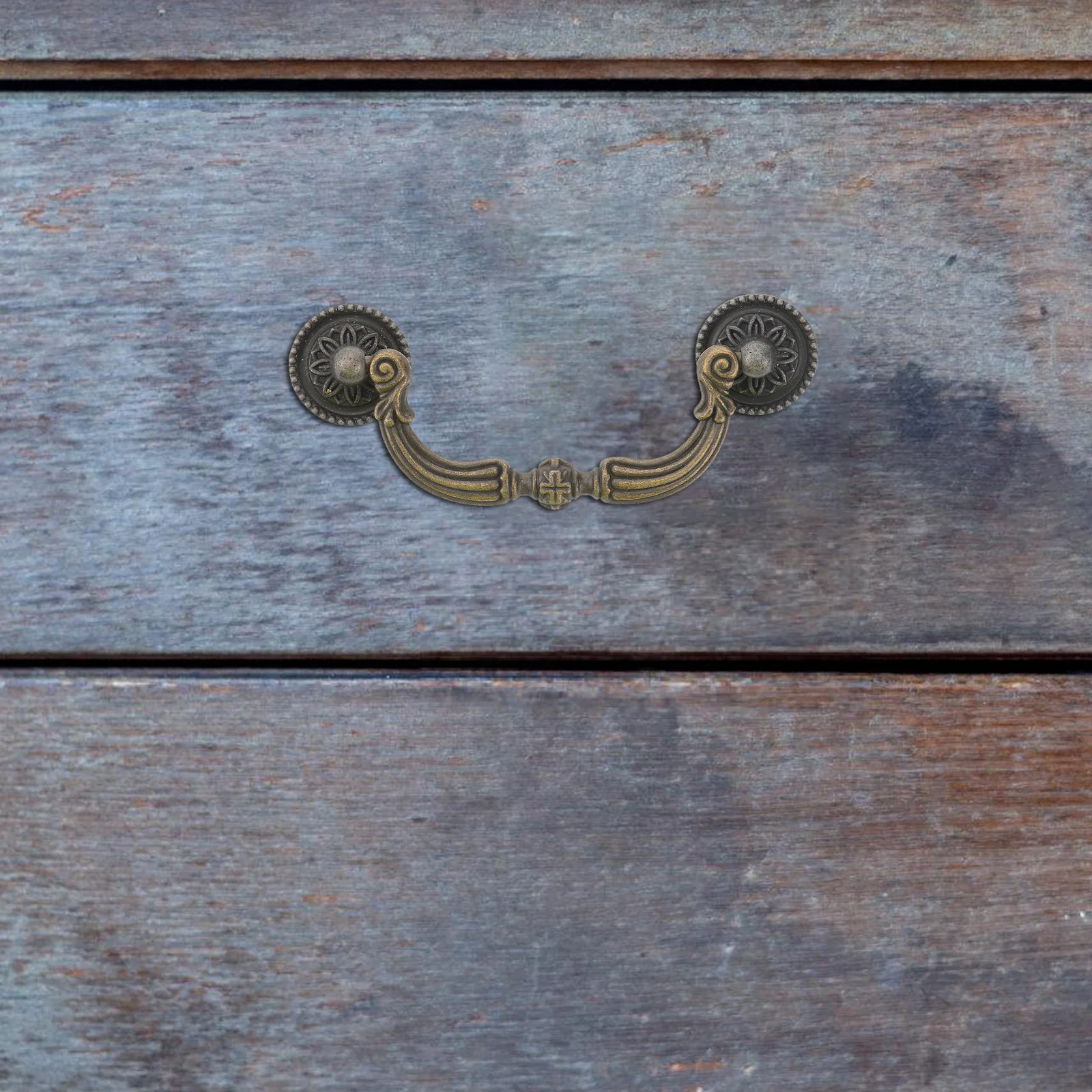 خمر النحاس خزانة درج مقبض سحب سبائك الزنك الصلب 96 مللي متر ثقب الملعب للمطبخ مضمد مقبض خزانة الباب #4