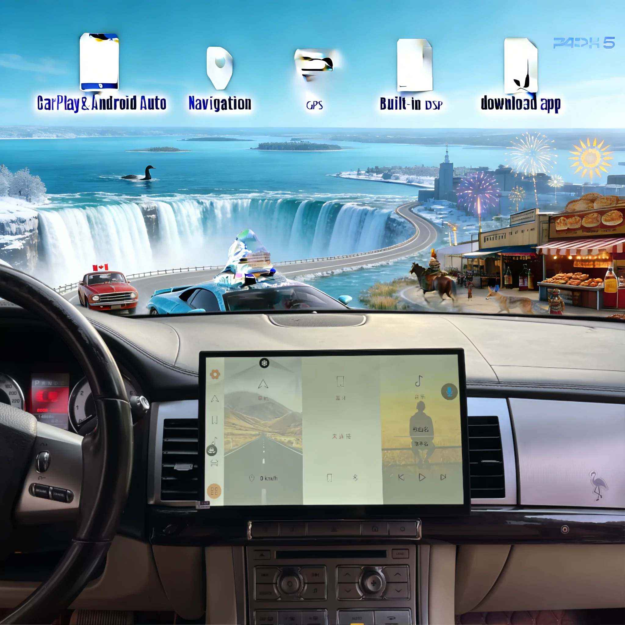 Radio para Auto con Pantalla de 13.3 Pulgadas, Carplay, Android 14, para Jaguar XF X250 2008 2009 2010 2011-2015, GPS, Reproductor Multimedia Estéreo, Unidad Principal