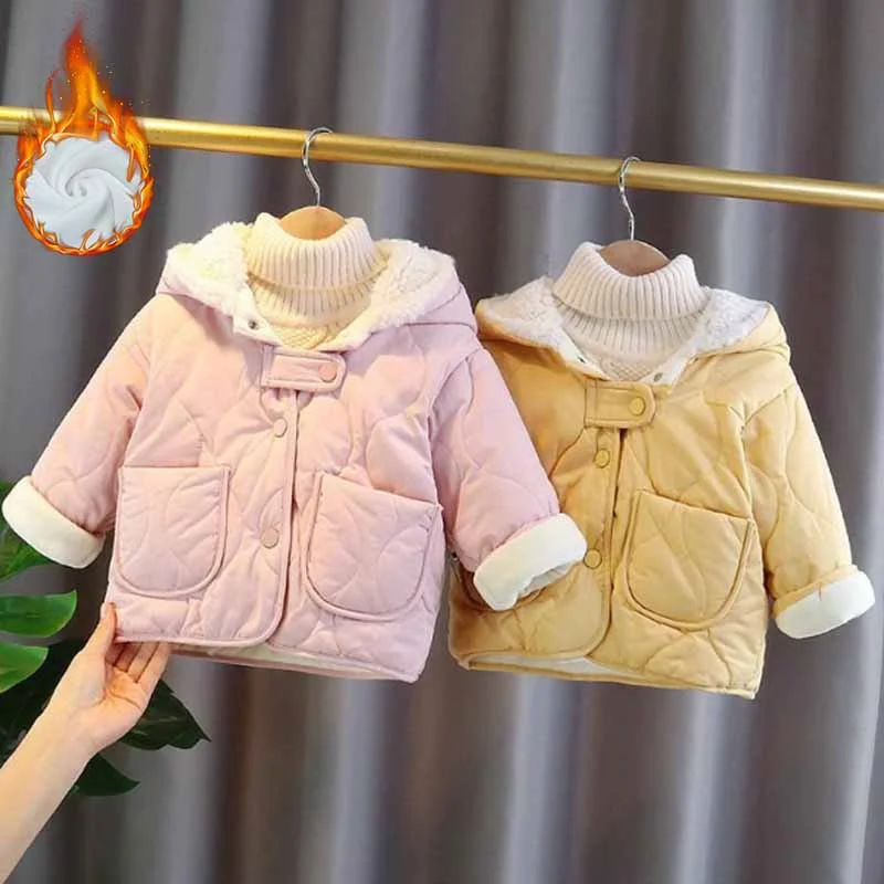 Abrigo acolchado con capucha para niña – Cálido algodón de invierno - imagen 3