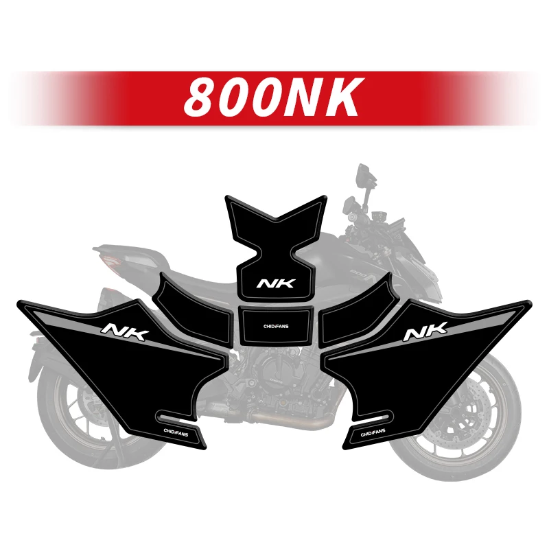 For CFMOTO 800NK Motorcycle Rubber Fuel Tank Decoration And Protection Stickers Pad Bike Colorful Decals Can Choose Style