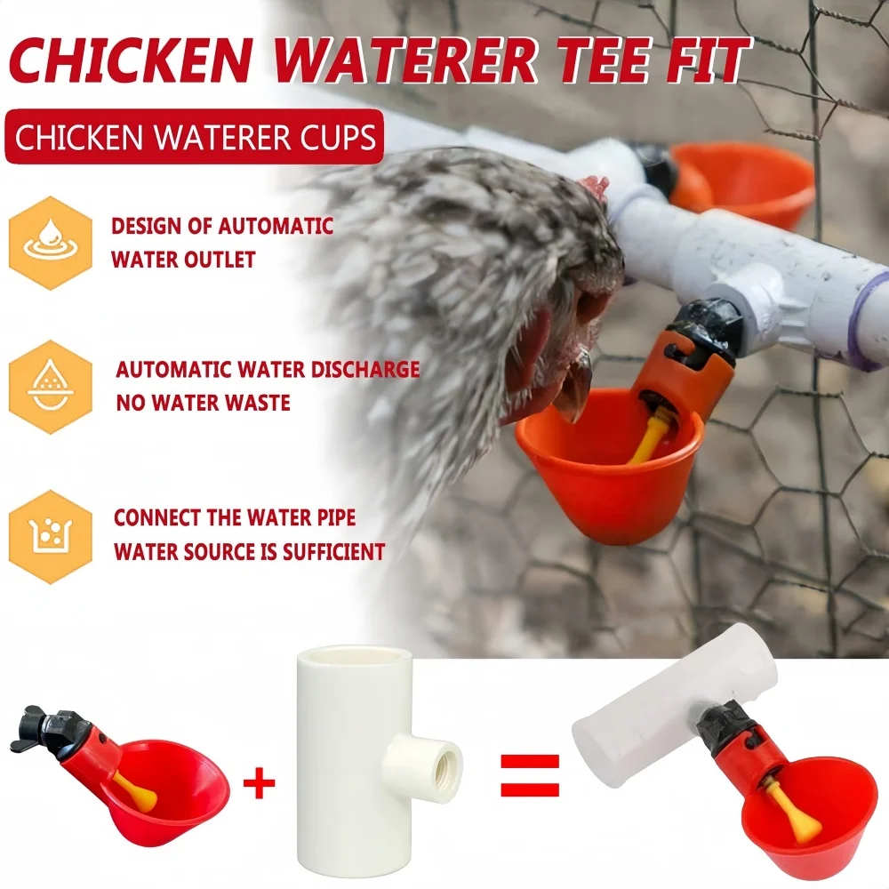موزع مياه الدجاج الأوتوماتيكي، وعاء شرب الدواجن البلاستيكي، أنبوب مستقيم لحظيرة الدجاج المزرعة، نظام مياه الشرب الأوتوماتيكي #4
