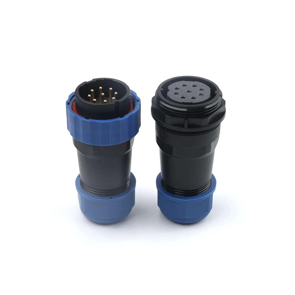 SP28 IP68 Waterproof Power Connector Docking Type Standard Size Socket Male & Female Plug Electrical Aviation Cable Connectors