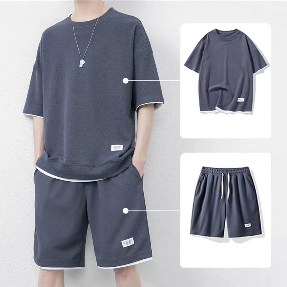 New Men Sport Set T-Shirt And Short Men Pieces Set Short Silk Size Sport T-Shirt Trendy Fashion Birthday Present