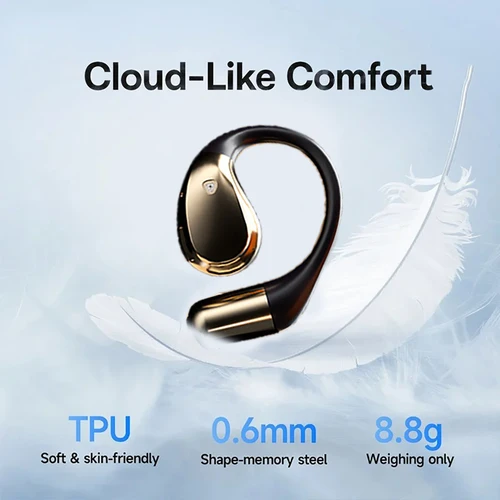 Imagen 2 del producto Auriculares abiertos Bluetooth 6,0 auriculares con gancho para la oreja auriculares inalámbricos verdaderos estéreo HiFi auriculares deportivos impermeables Bass Boost