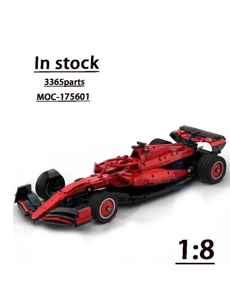 MOC-175601 Red New Super F1 SF-24 Racing Building Block Model 3365 Parts 1:8 Scale Kids Birthday Building Blocks Toy Gift