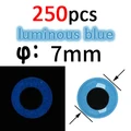 250pcs blue 7mm