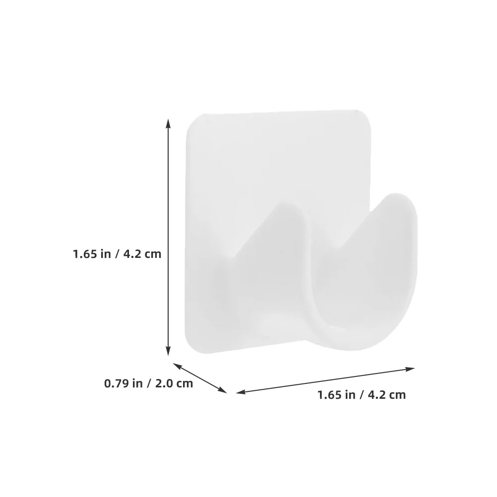 2 Pcs Rod Holder Without Drilling Holes Towel Hooks Curtain Holders for Wall Self Adhesive Window Tension Wall-mounted Support