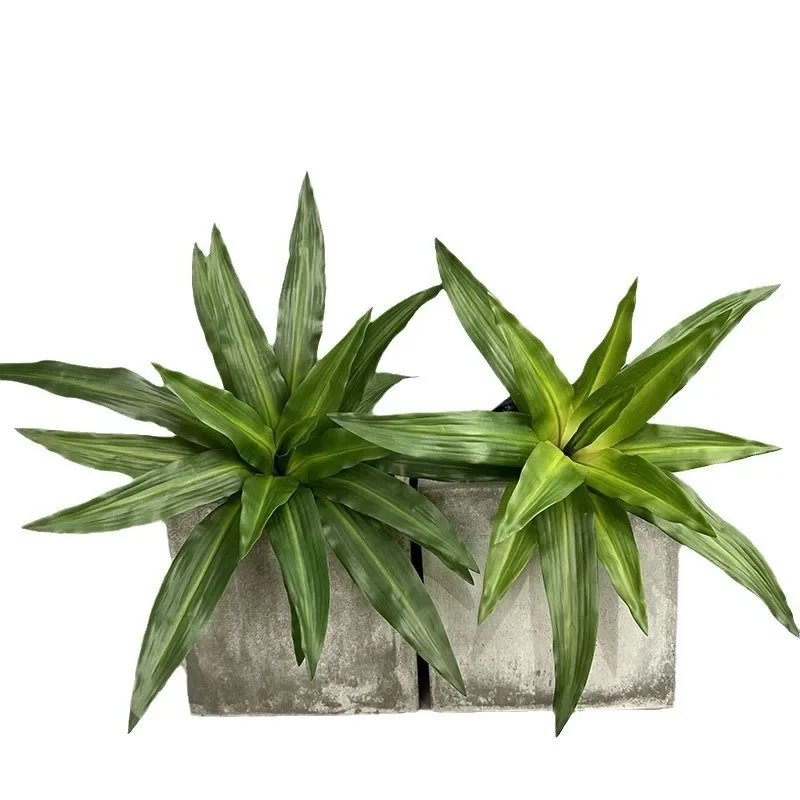 Simulation Plants Leaves Plastic Tequila Auditorium Decor Artificial 20 Leaf Brazilian Beauty Iron Green Plant Garden Decoration