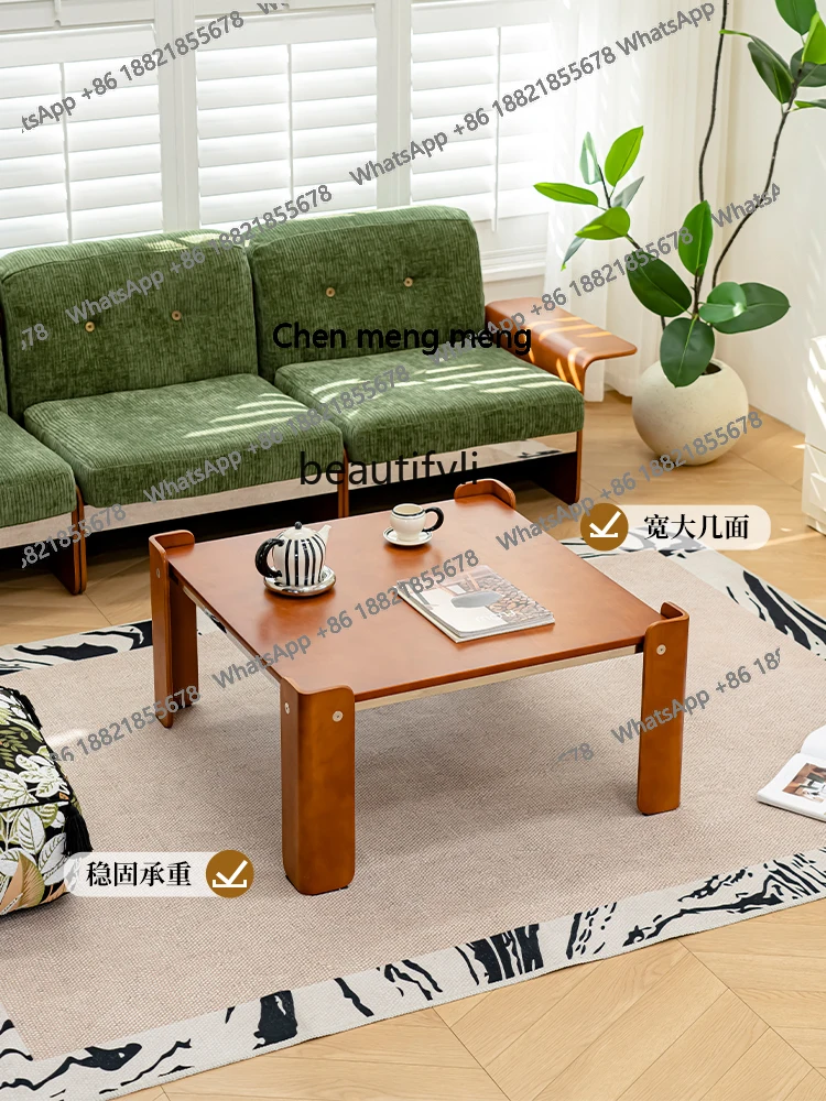 Retro light luxury coffee table designer household sofa tea table  small apartment balcony corner table H