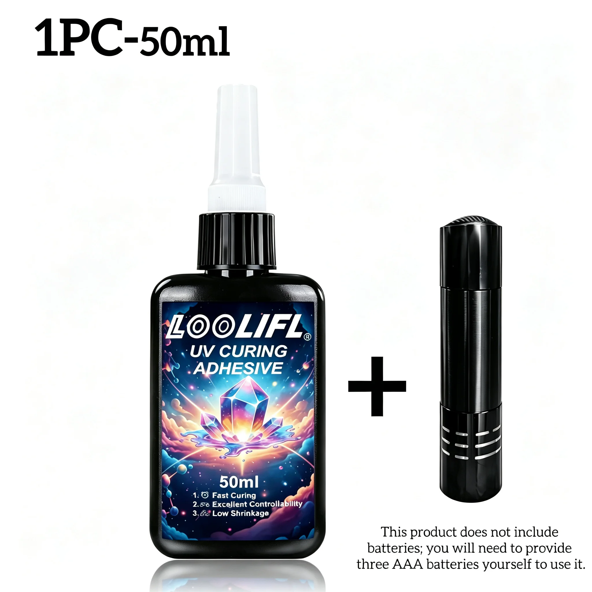 50ml UV-Harzkleber zum Kleben und Verschweißen, UV-Kleber, der mit einer Lampe schnell trocknet, geeignet zum Kleben von Glas, Metall, Holz und für DIY-Handwerksprodukte und Dekorationen. – Detail 8