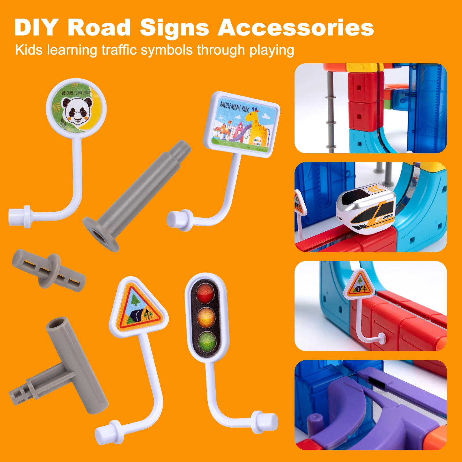Kids Anti-Gravity Magnetic Attraction Track Train with Car Lift Electric Train Building Toy Changeable Magnetic Magic Rail Cars