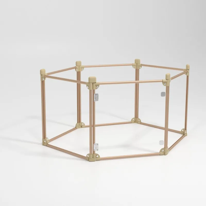 

Pet Acrylic Clear Fence Indoor Cage for Cats Dogs Stainless Steel Door Rail Pet Products Supplies Waterproof Cages Accessories