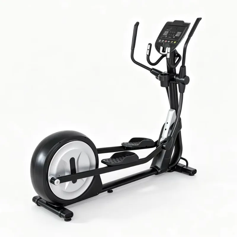 Foldable Rear Drive Cross Trainer Dual Power Elliptical Fitness Equipment