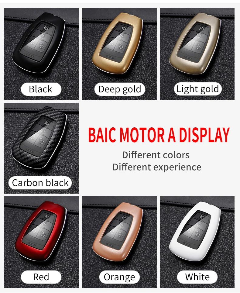 1PCS Premium Carbon Fiber Texture All-Inclusive Key Shell for BAIC Motor - Full Protection & Stylish Design