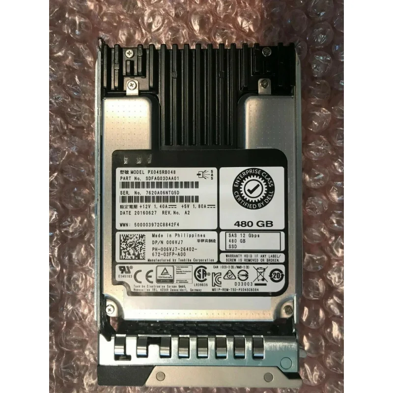 

Z for New 06VJ7 006VJ7 DELL 480GB eMLC SAS 2.5" 12Gb/s SSD R740 R640 14/15/16G KIT
