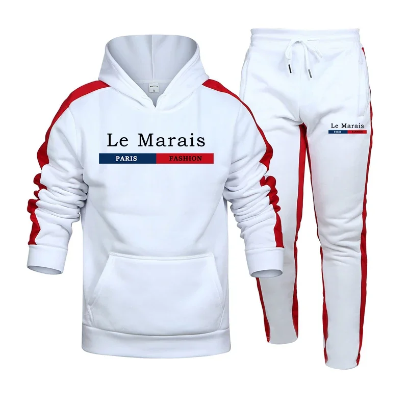 

Fashion Men's Tracksuit Hoodies and Sweatpants Autumn Winter Daily Casual Sports Jogging Suit Male Home Outdoor Outfit