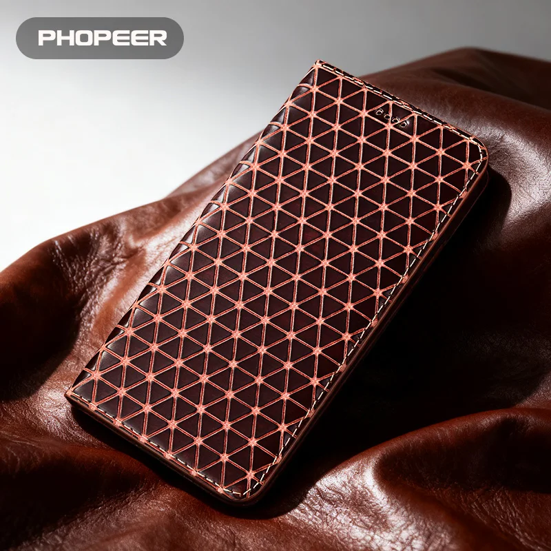 

Luxury leather flip phone case for Asus Rog Phone 9 Pro 9FE 8 8 Pro 7 6D Ultimate 5S Pro 4 3 phone case checkered pattern