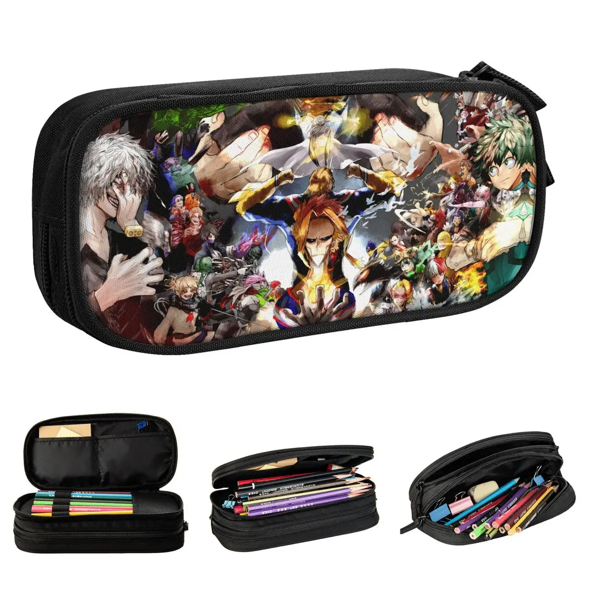 

Fashion My Hero Academia Pencil Case Pencil Box Pen Box for Girls Boys Large Storage Bag School Supplies Zipper Stationery