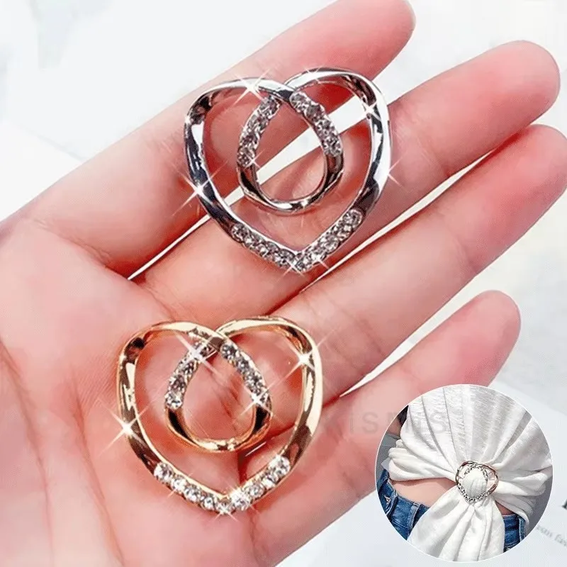 KISMIS, 1 pieza, hebilla de nudo de esquina, hebilla para bufanda, artefacto que combina con todo, dobladillo para camisa, camiseta, accesorios decorativos para mujer, broche