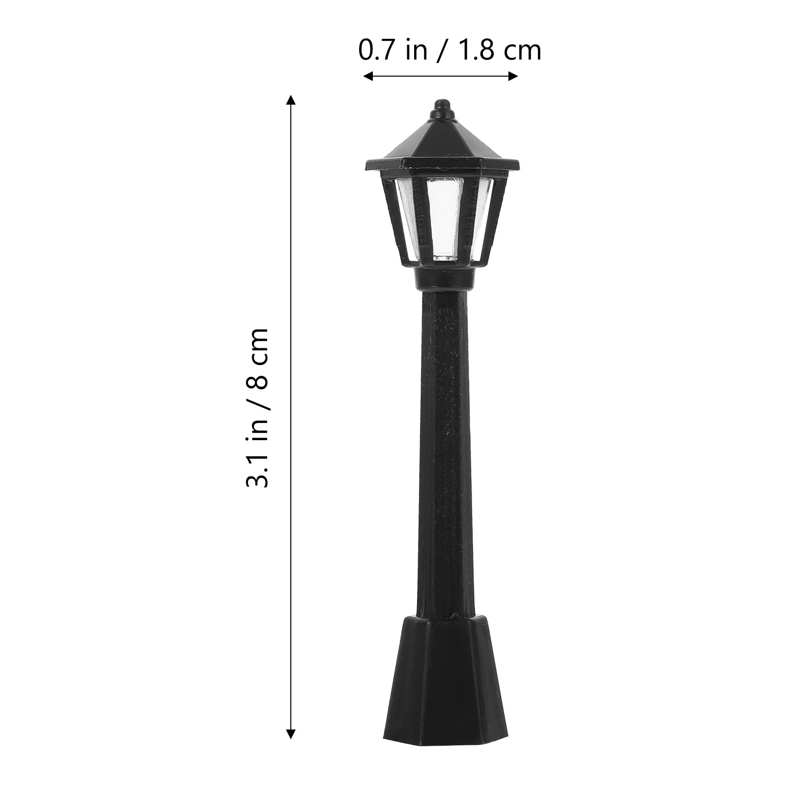 12pcs Plastic Garden Street Lamp Mini Street Light For Diy House Decor Micro Landscape Lighting Sand Table Accessories