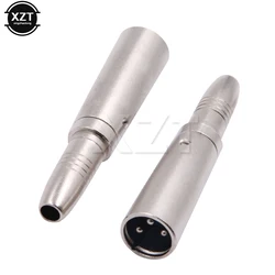 Nowy MIC 3 Pin XLR męski wtyk męski do 1/4 Cal 6.35mm Mono żeńskie gniazdo kabel Audio Adapter mikrofonu